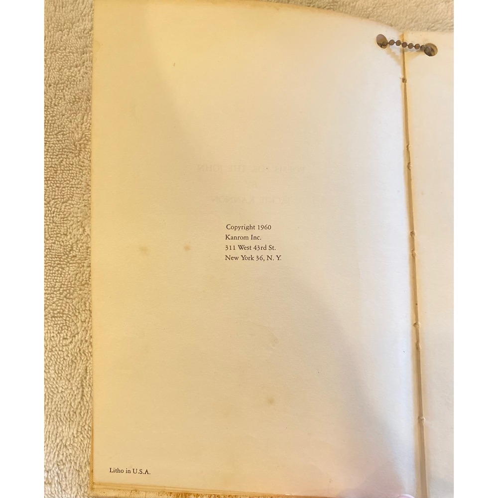 Vintage 1960 Poems for the John Jackie Kannon First Edition Humor Book Kanrom - Picture 5 of 5